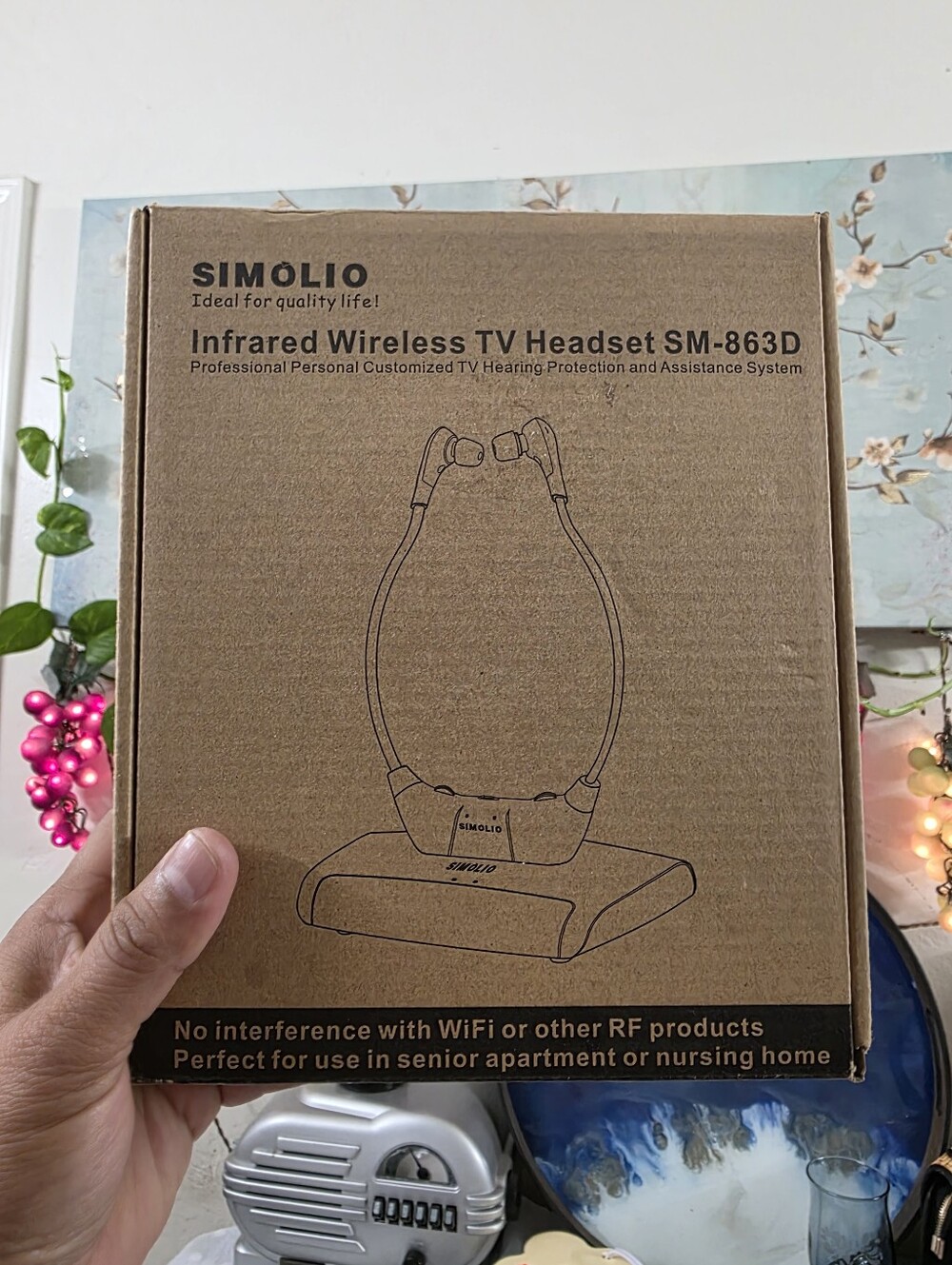 SIMOLIO Infrared Wireless TV Headphones, TV Hearing Device Digital & Analog TV